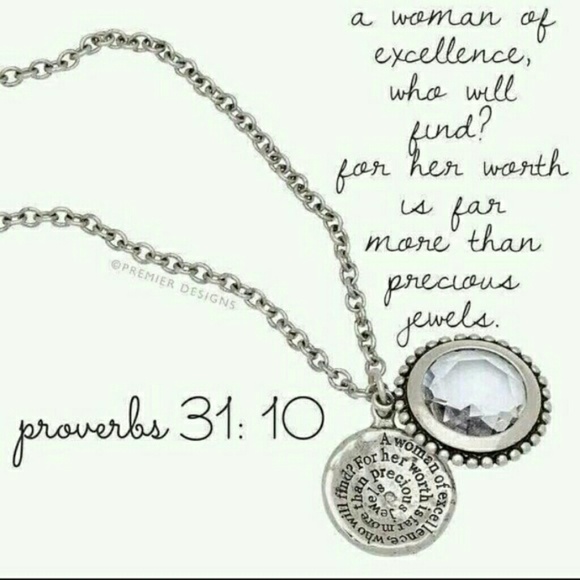 Premier Designs Jewelry - Proverbs Silver and Crystal Necklace PD *NEW*